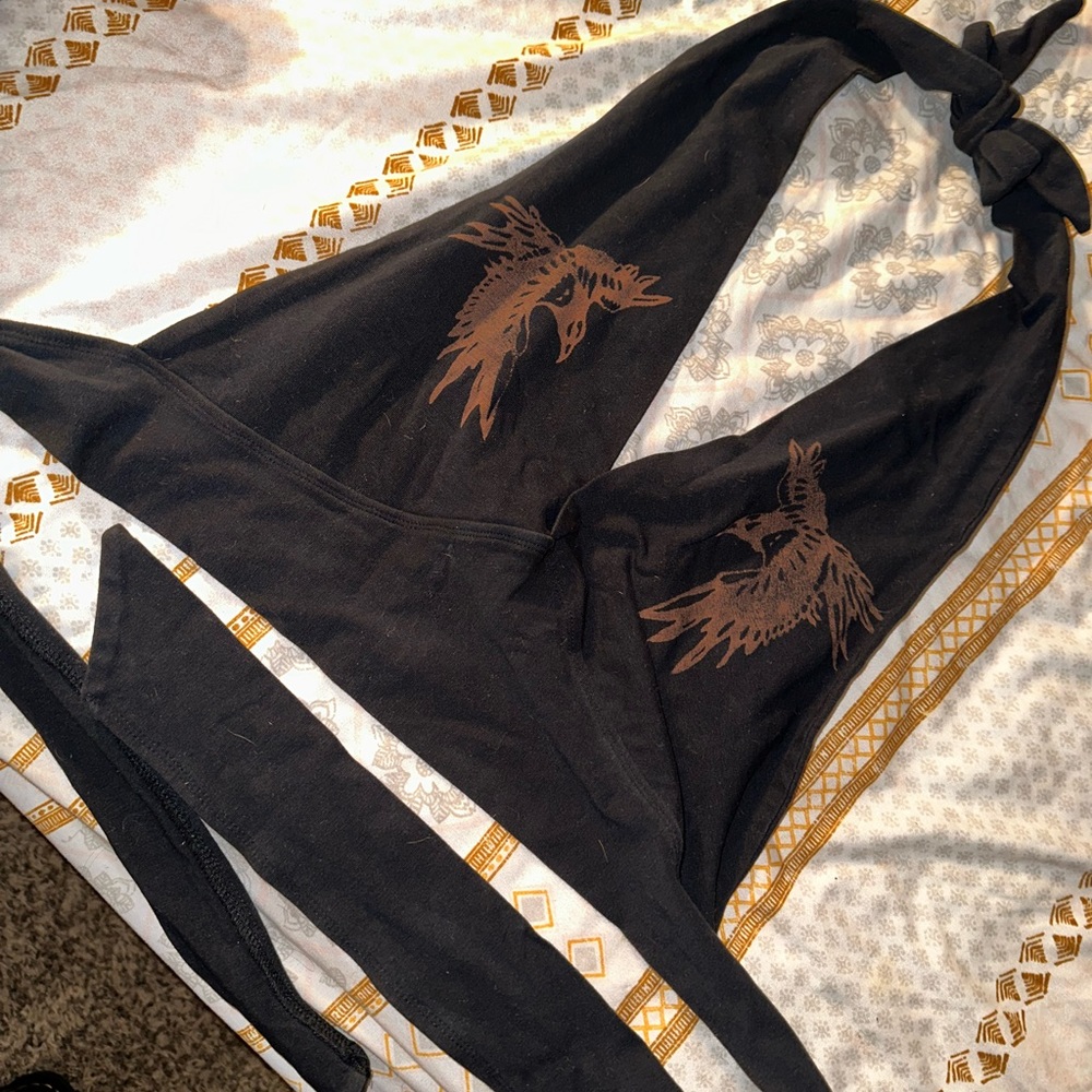 Handmade & Bleach Dyed Festival Wrap Top